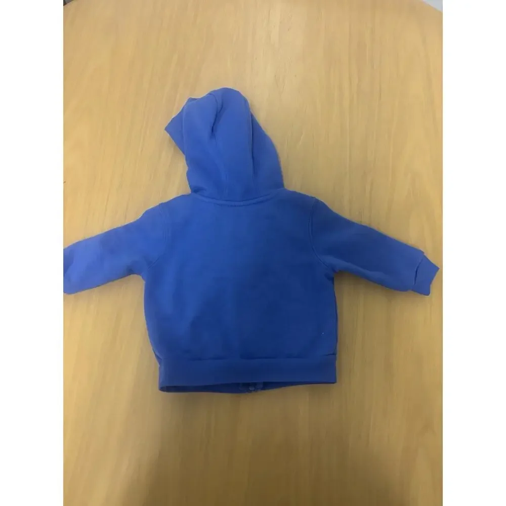 Infant Wonder Nation Boys Blue Zip Up Hoodie Size 3-6 Months Pre Owned (E1)